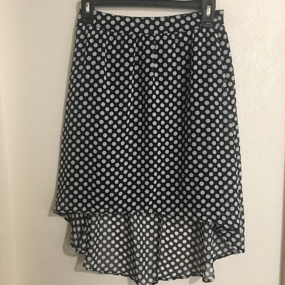 Chiffon polka dot skirt